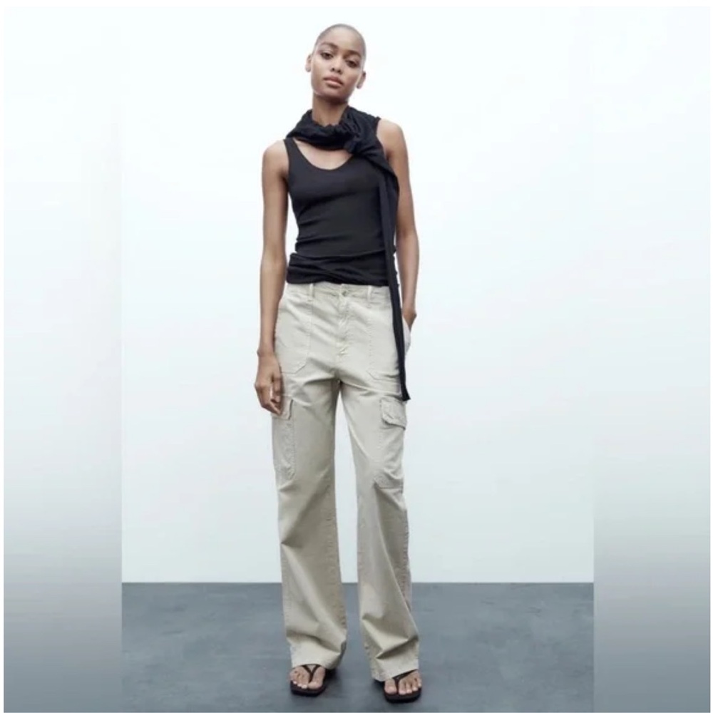 Women's Beige Cargo Pants